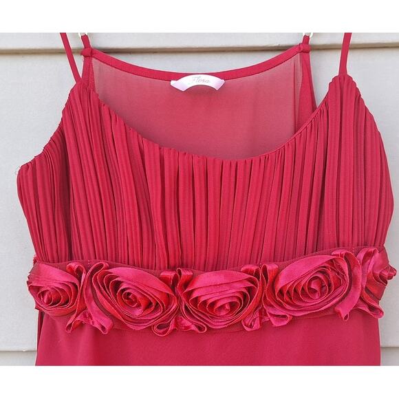 Flora Intimates Fairy Coquette Semi Sheer Rossete Pleats Ruffle Babydoll Dress M - Picture 2 of 5